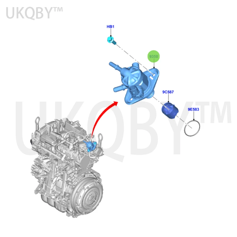 apply Fo rd High pressure oil pump HX7G9D376AA