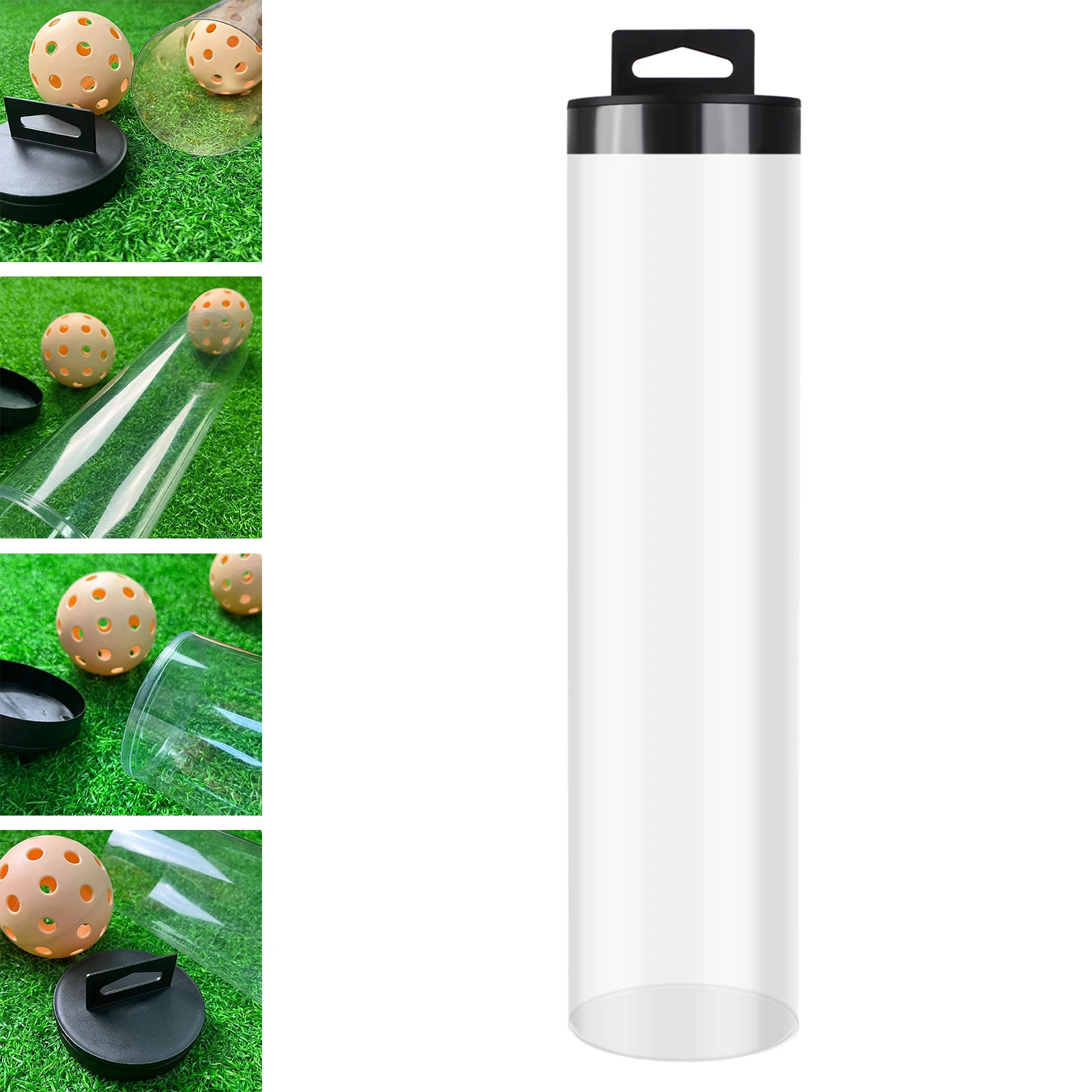 Tennis Ball Can Holder Pickleball Ball Storage Tube Durable Tennis Tube with Lid Pickleball Organizer for Golf Outdoor Training