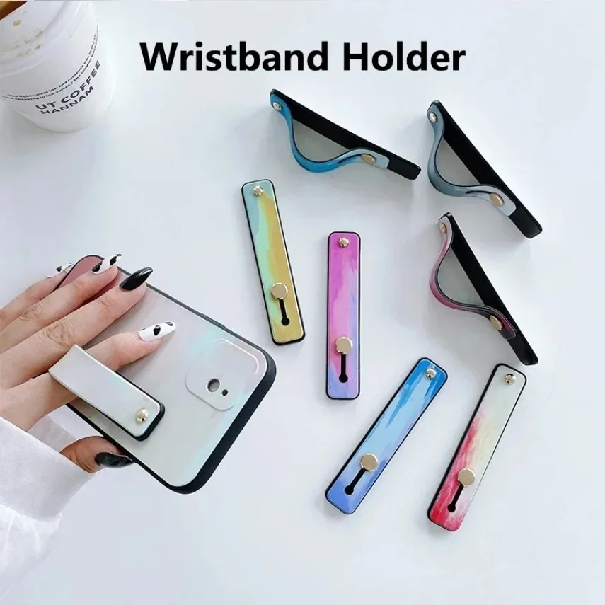 

For IPhone Samsung Xiaomi Finger Handle Mobile Phone Stand Push Back Stick Socket Stand Universal Wrist Strap Mobile Phone Stand