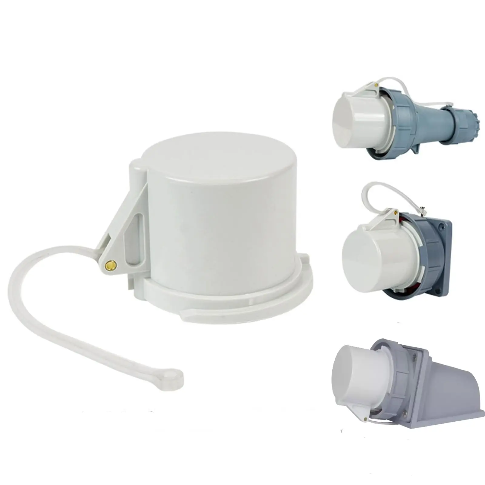 Industrial Connector Plug Protective Cover with Waterproof Dustproof for 125A 3Pin 4Pin 5Pin Industrial Plug Universal IP67