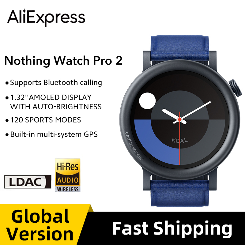 Global Version Nothing CMF Smart Watch Pro 2 1.32”AMOLED 100+watchfaces Bluetooth calls with AI noise reduction multi-system GPS