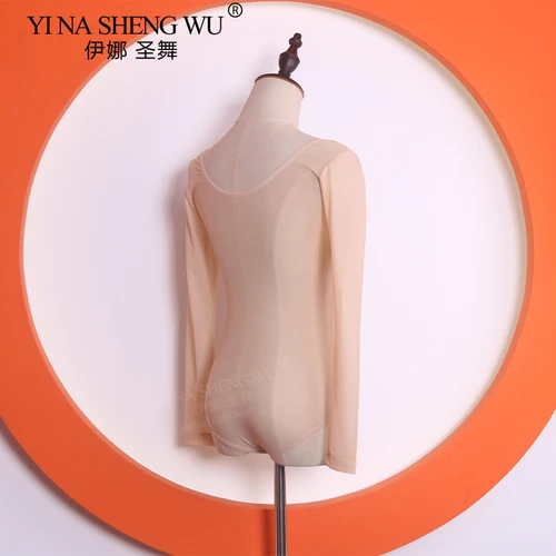 Imagen 2 del producto Tops de danza del vientre de hilo de agua para mujer, soporte de pecho de una pieza, Top de gasa, práctica de baile, Tops de malla de fondo transparente, venta al por mayor