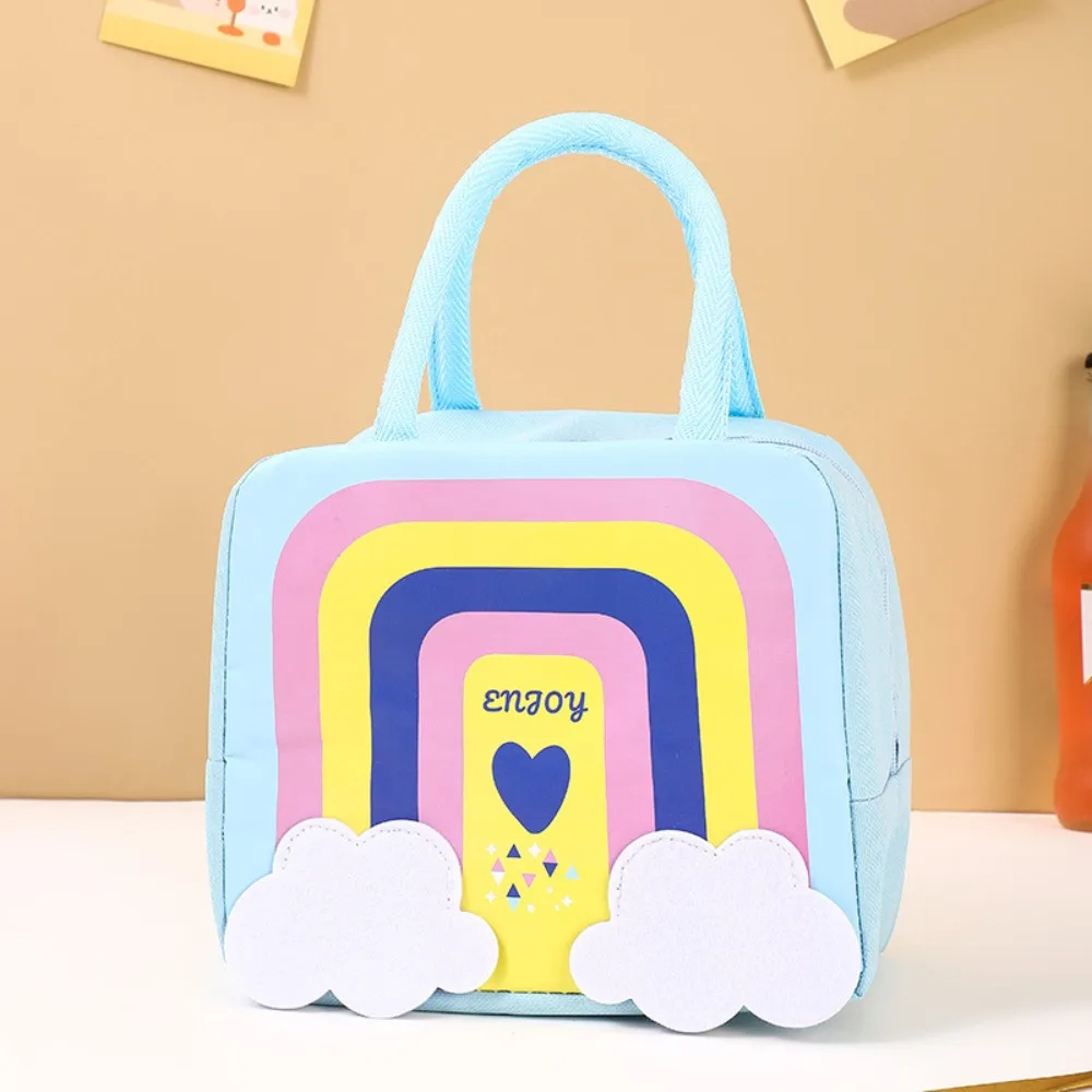 Novo estilo dos desenhos animados saco de almoço portátil recipiente de alimentos saco de almoço para estudantes engrossado alumíniofoil armazenamento isolamento saco de refeição