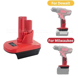 Adapter for Milwaukee/Dewalt 18V 20V Li-ion Battery Convert to Fit for Milwaukee 12V Power Tool Use Battery Converter Replace