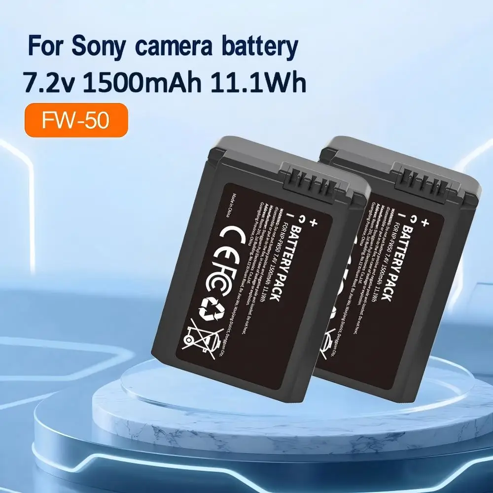 

KOSHARE 1500mAh Rechargeable Digital Battery for NP-FW50 for Sony A6000 A6400 A6300 A6500 A7 A7II A7RII A7SII A7S A7S2 A7R