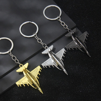 Creative Fighter Aircraft Model Metal Keychain Alloy Airplane Trendy Jewelry Gifts for Men Backpack Accessories
