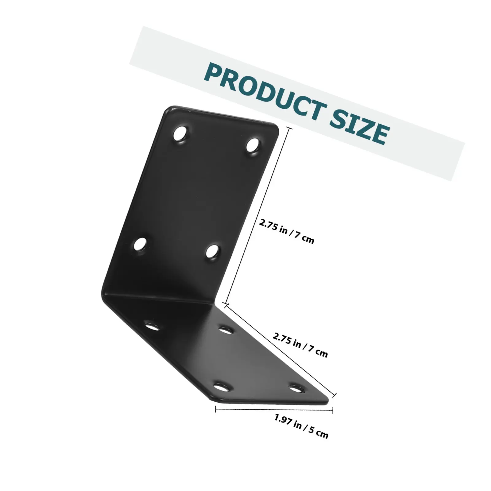 4Pcs Rust Proof Black L Brackets Stainless Steel Small Corner Brackets for Shelf Bookshelf Table Chair Cabinet Raised Bed Wood