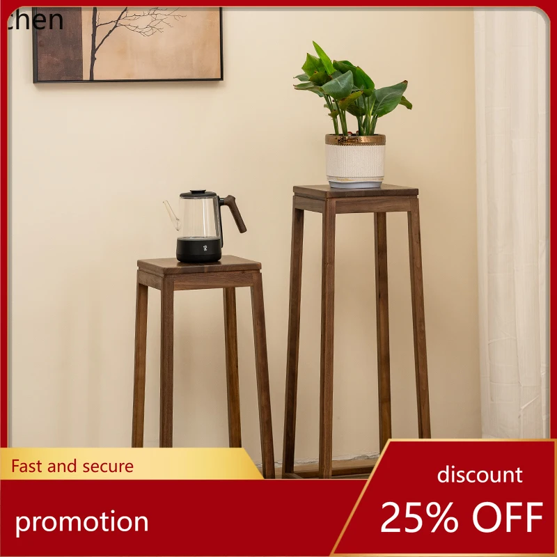 

ZML flower stand solid wood storage decorative stand indoor living room flower pot stand balcony flower table