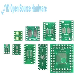 10PCS SOP Patch Adapter Board SOP8 SOP10 SOP14 SOP16 SOP20 SOP24  SOT223 QFP32-100 QFN32 QFN40  TQFP QFN IC Test Board PCB Board