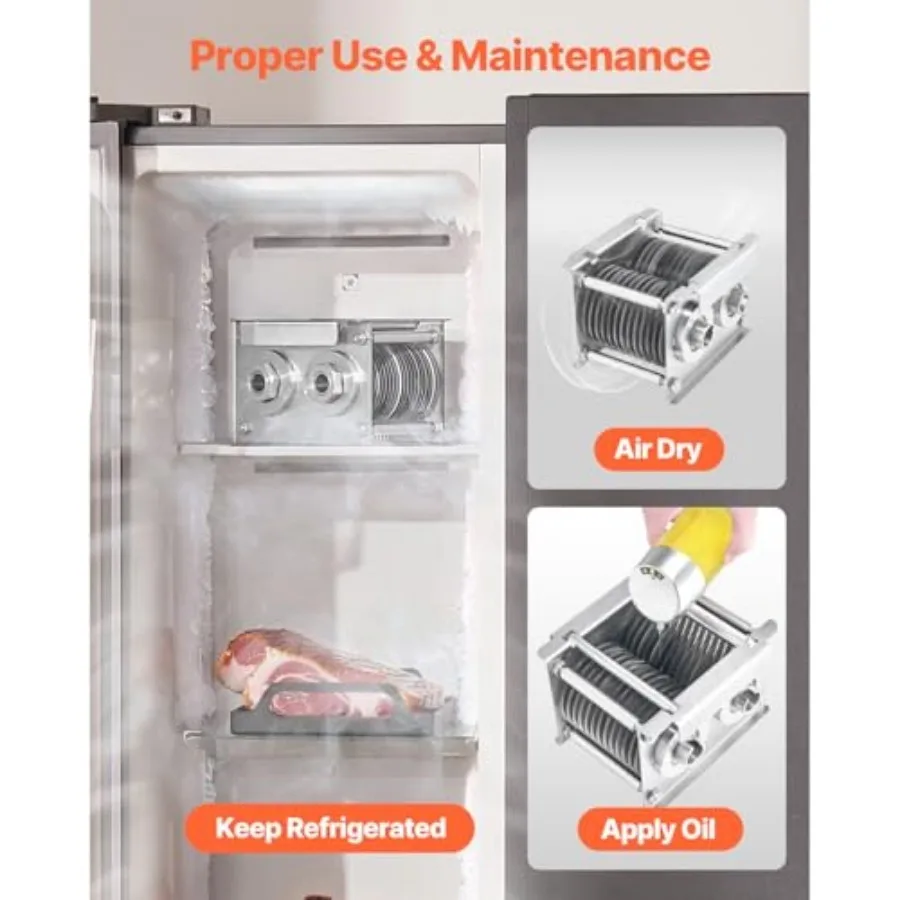 مجموعة شفرات من الفولاذ المقاوم للصدأ مقاس 7 مم لآلات تقطيع اللحوم التجارية مثالية لتقطيع اللحوم بدون عظم وتطبيق القطع الدقيق
