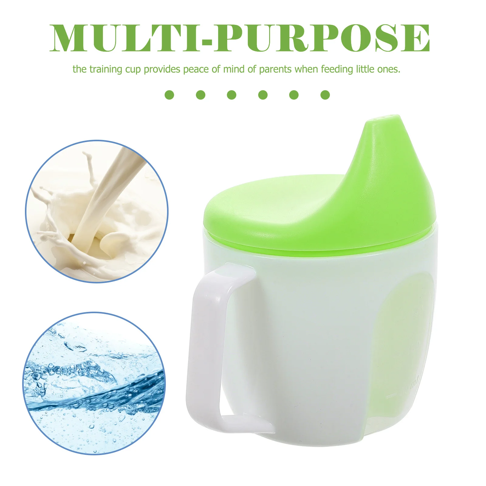 منقار البط مع مقياس قياس المقبض للأطفال الصغار الرضع كوب تدريب زجاجة امتصاص مزدوج الاستخدام للأطفال #5