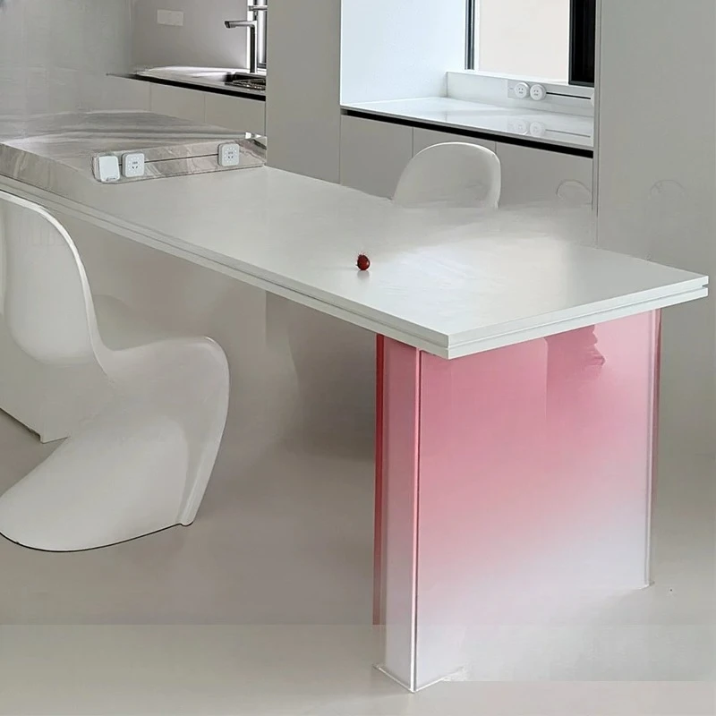 

r matte acrylic luminous table legs transparent suspended table feet one-shaped island platform support feet