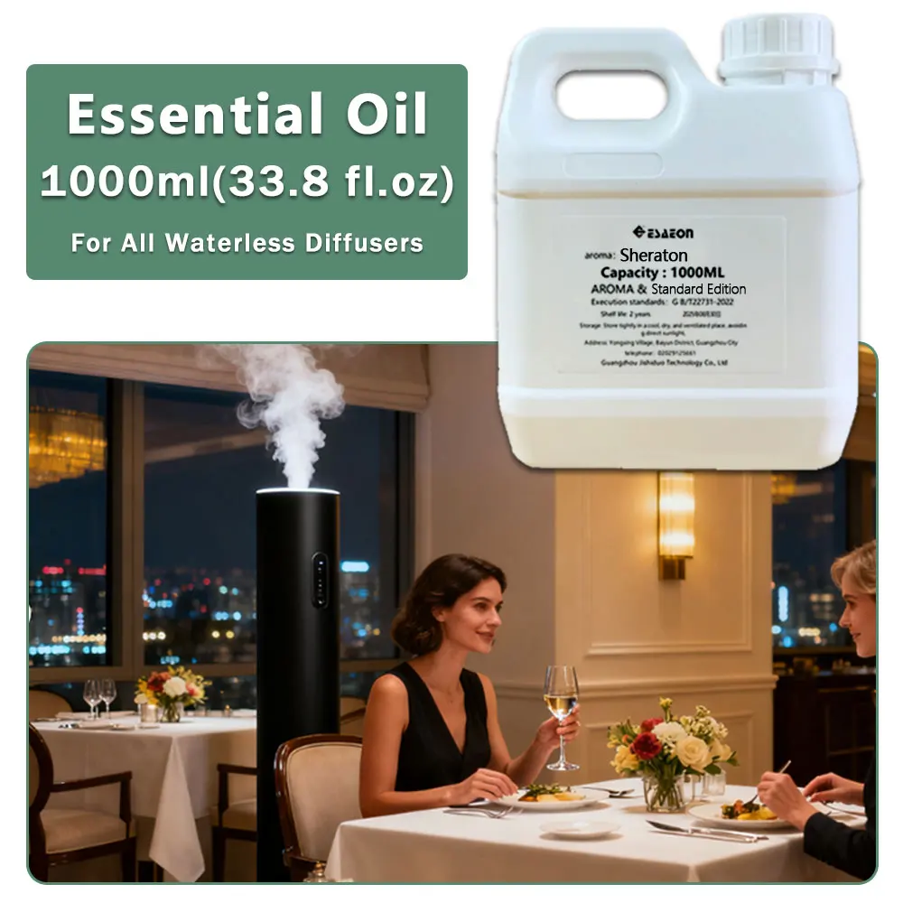 ESAEON Essential Oils - For Waterless Aromatherapy Machines, Hotel Aroma Diffuser Oil, Sheraton/Gardenia  - 1000ML (33.8 fl.oz)