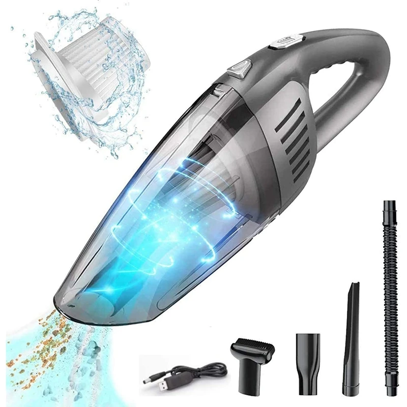 Portable Cordless Handheld Car Vacuum Cleaner, 7000PA Strong Suction, 120W High Power, Quick Cleaning, Wet Dry Use