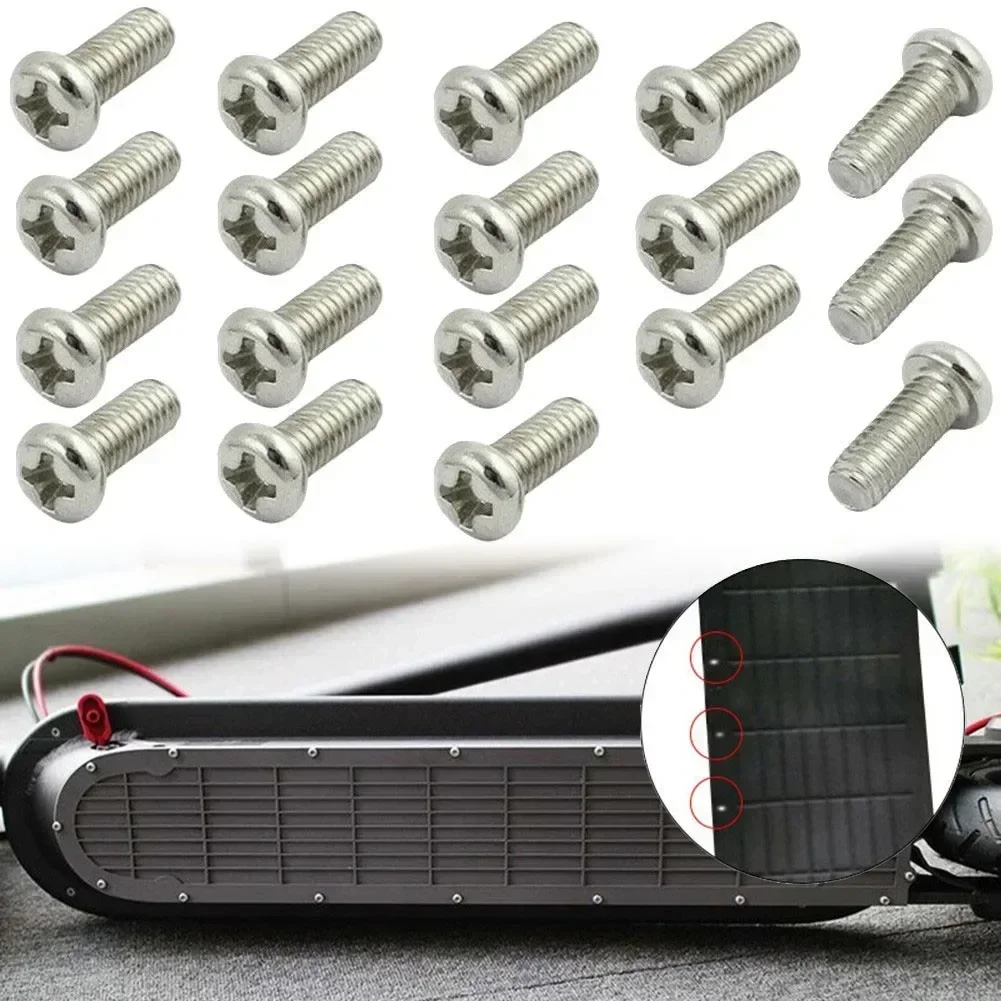 18Pcs Steel Electric Scooter Bottom Cover Screws Bolts Battery Cover Screws Replacement Kit Fit For NINEBOT Max G30 10*4mm