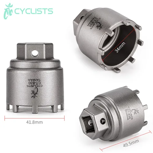 Imagen 1 del producto Herramienta de enchufe de eje de bicicleta eléctrica CYCLISTS B23/26/29/30 41mm 16 dientes 46mm 12 dientes estriados ocho dientes tipo tarjeta herramienta de eje central