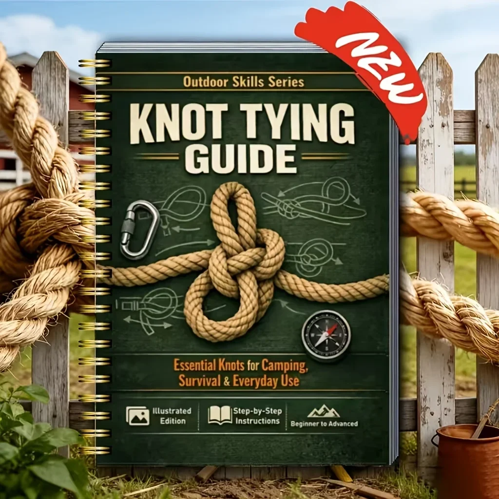 40 Page Step by Step Illustrated Outdoor Survival Knot Bible Complete Knot Guide for Camping Hiking Daily Home