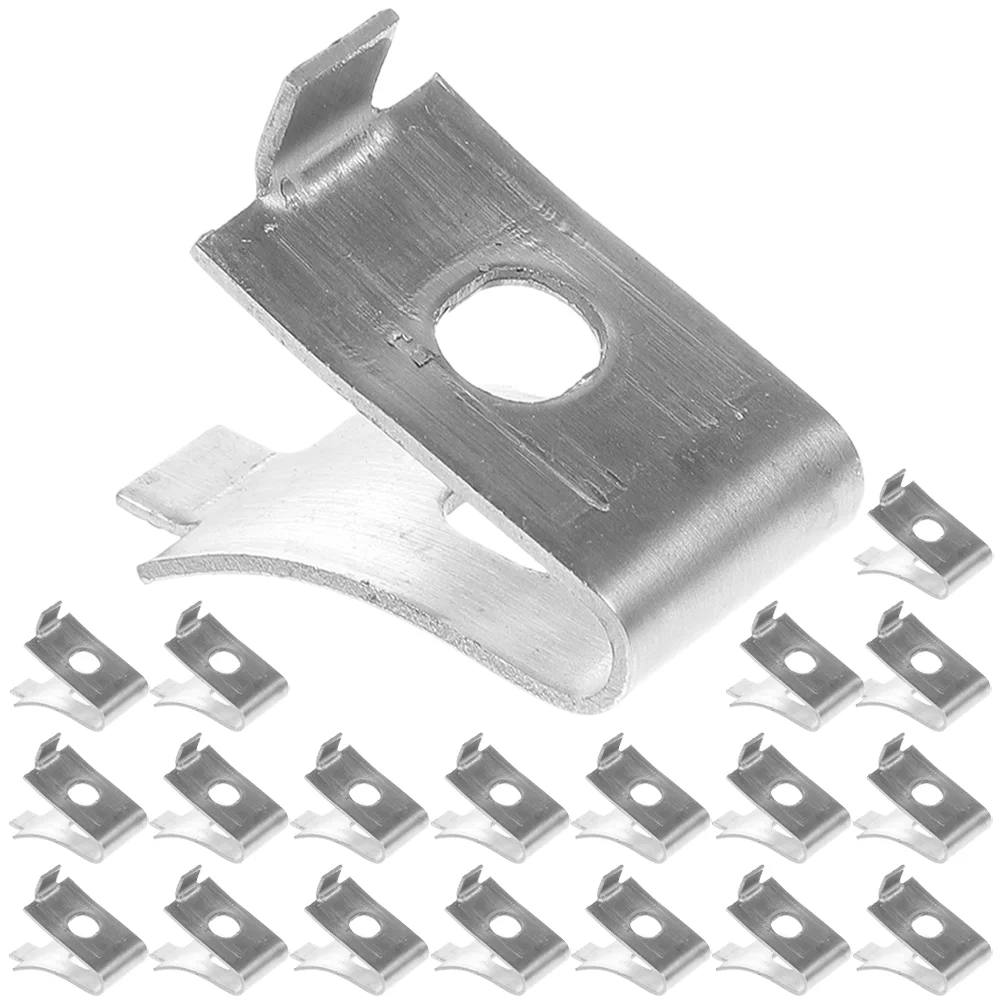 18 Pcs Granular Board Stainless Steel Shelf Clips Support Bracket Glass Brackets Peg Kitchen Cabinets