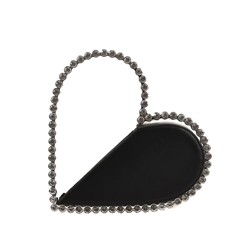 Hollow Out Heart Handbag Evening Clutch for Party Elegant Women\'s Coin Wallet Aesthetic Bag Novelty Shoulder Purse Chain Sling