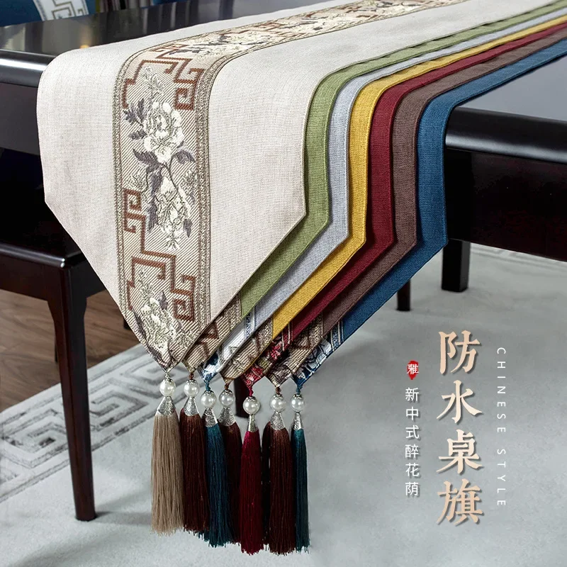 

New Style Table Runner Waterproof Floral TV Cabinet Tablecloth Dresser Table Flag Decoration 2023 Table