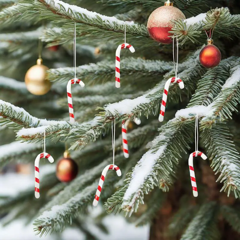 

Рождественский маленький костыль подарочная елка 7 см красный и белый костыль праздничные конфеты подарочный орнамент Рождественская елка подвеска украшение