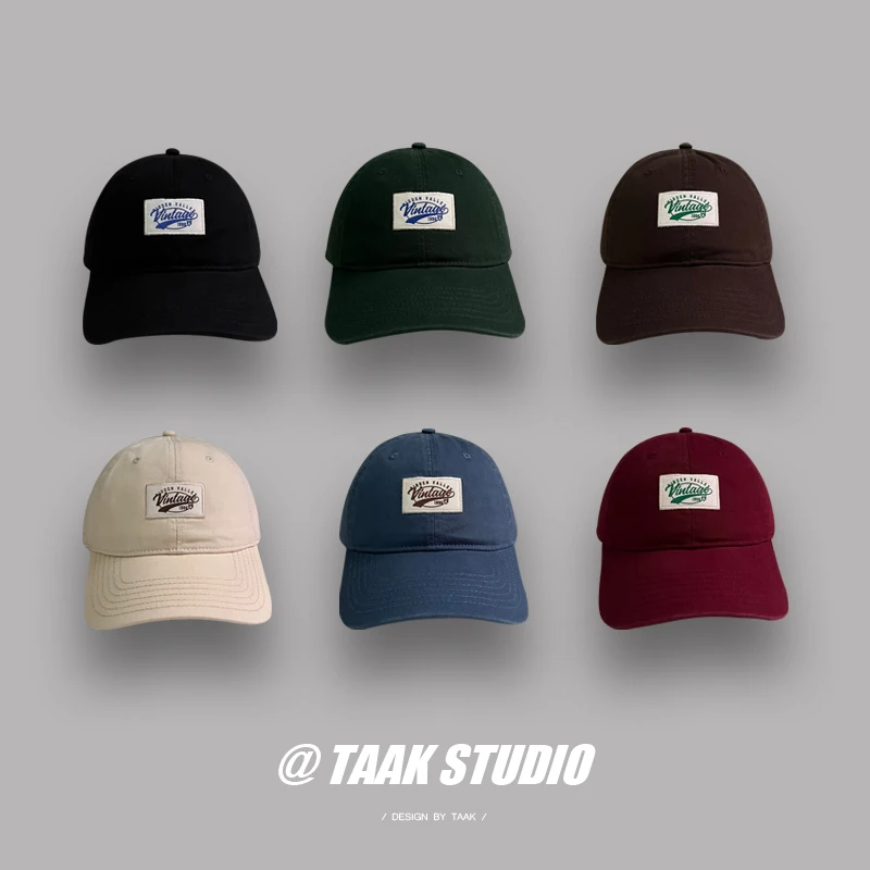 Street Letters Cloth Label Peaked Cap Female Spring and Summer Korean Style Versatile Sun Protection Baseball Cap Trendy Men