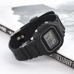 TPU Resin Strap for Casio LA-20WH Watch Band Black Silicone Sport Waterproof Stainless Steel Pin Buckle Wrist Bracelet 10mm