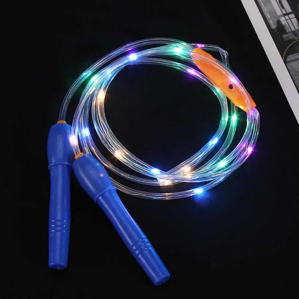 2.5M Glowing Long Rope Group Skipping Children Students Luminous Skipping Rope Anti-Slip Handle School Elementary Outdoor Sports