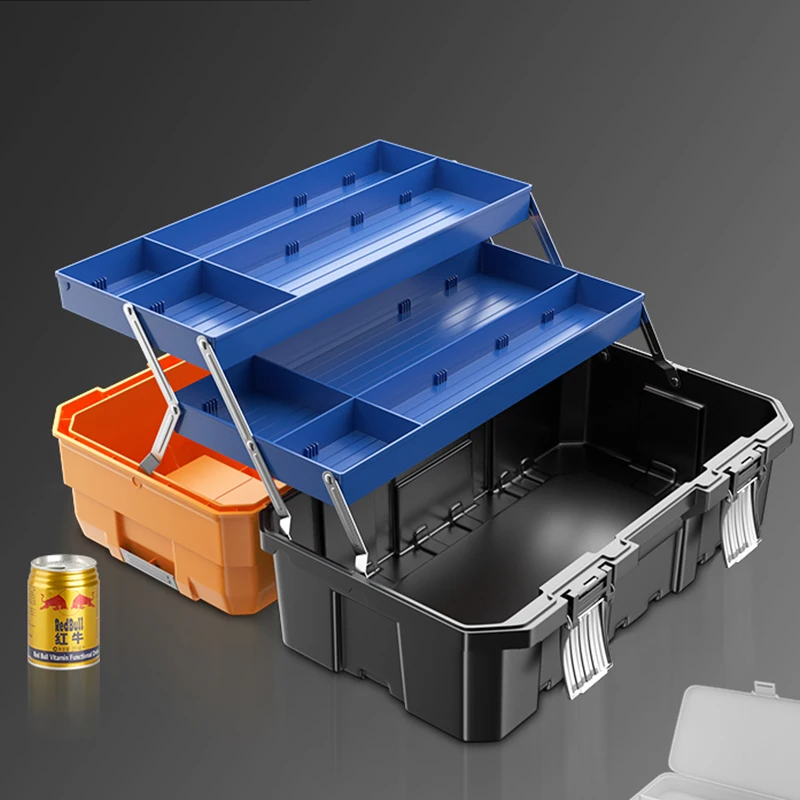 Folding Tool Box Hard Plastic Tool Empty Box Portable Waterproof Environmental Protection Multifunctional Storage Storage Box