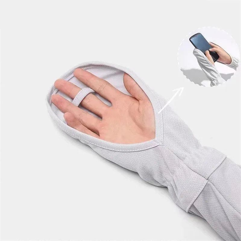 Gants d'été 1 paire de manches en soie glacée pour femmes, Protection solaire pour la conduite, protège-bras respirant, UV, randonnée en plein air, Camping
