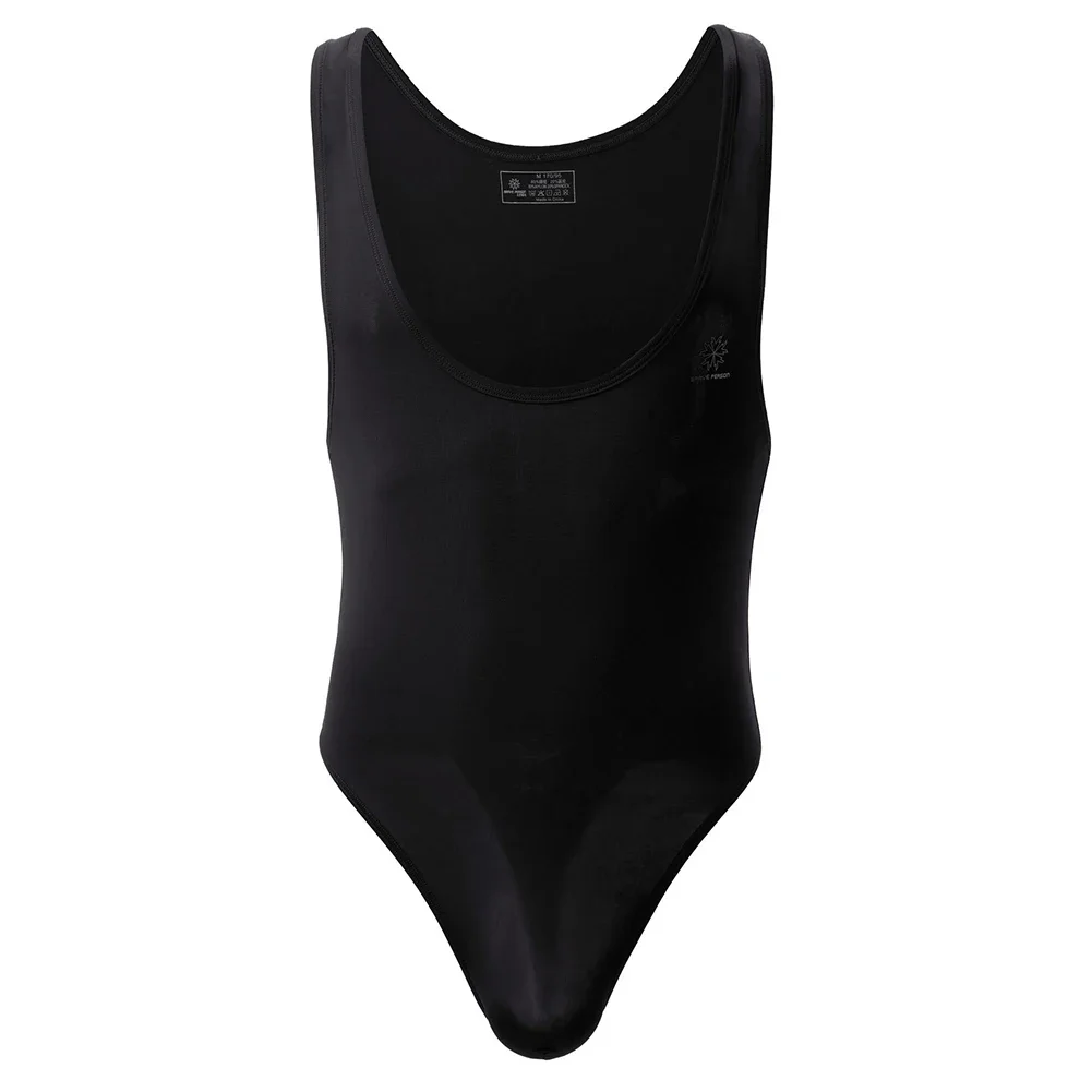 メンズローカラーセクシーなシームレスな通気性ソリッドカラーボディスーツマルチカラーホットハイカット凸ポーチレオタード魅惑的なランジェリー