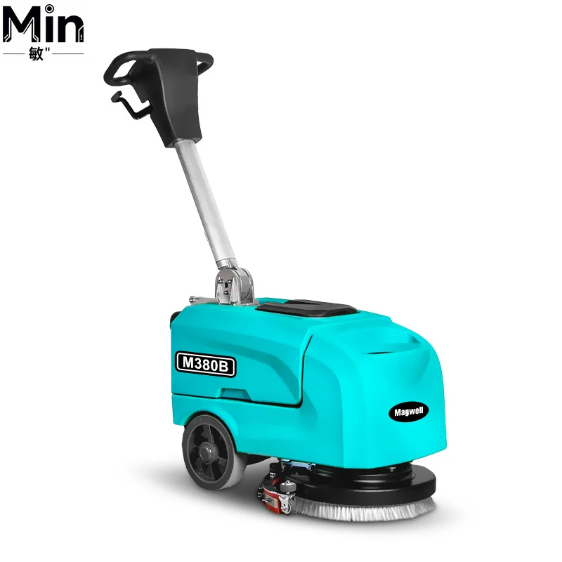 

M380B Floor Scrubber, Compact Walk-Behind Mini Cleaning Machine for Hard Floors