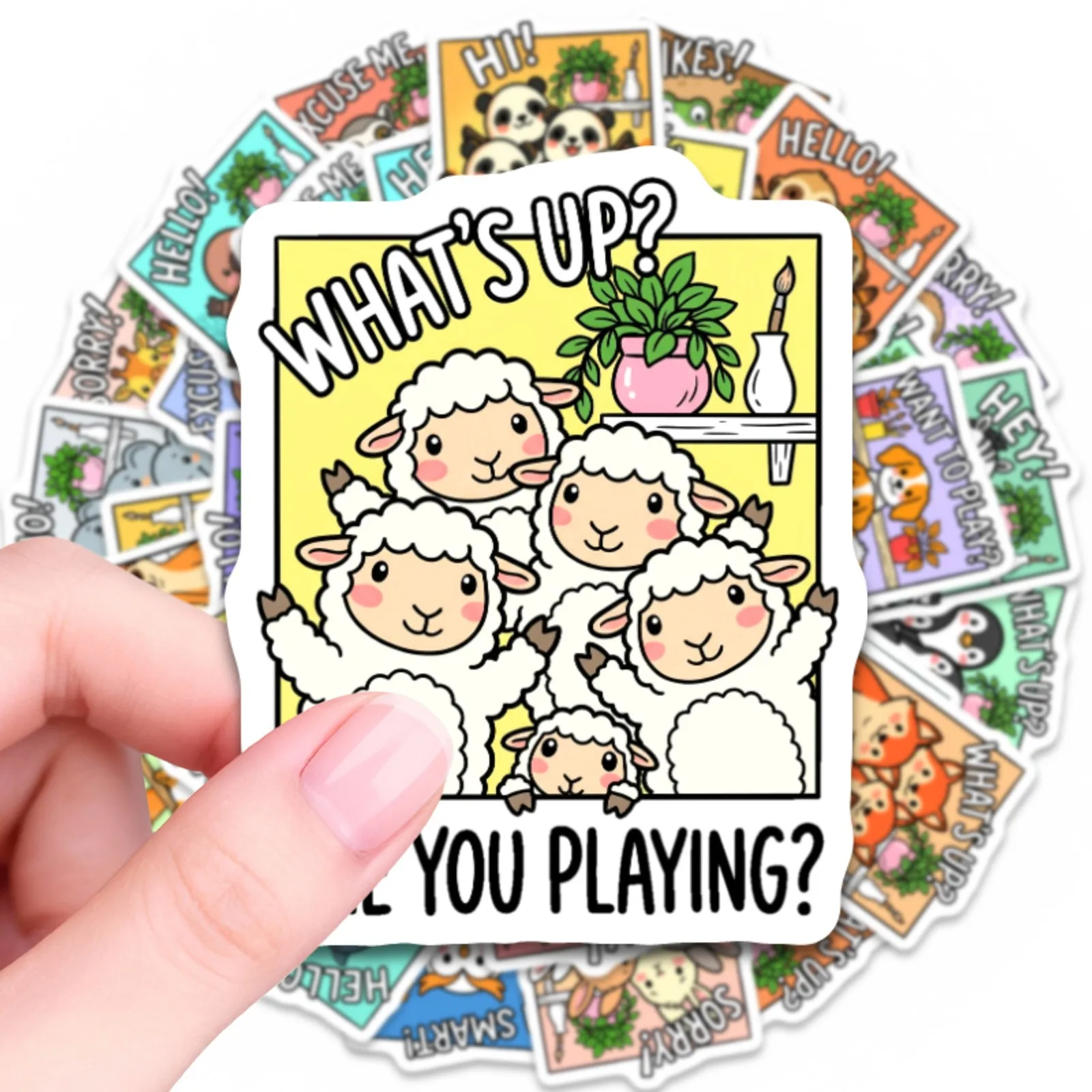 10/30/50PCS Cartoon Funny Cute Little Animals Stickers Book DIY Skateboard Guitar Luggage Suitcase Decoration Graffiti Sticker