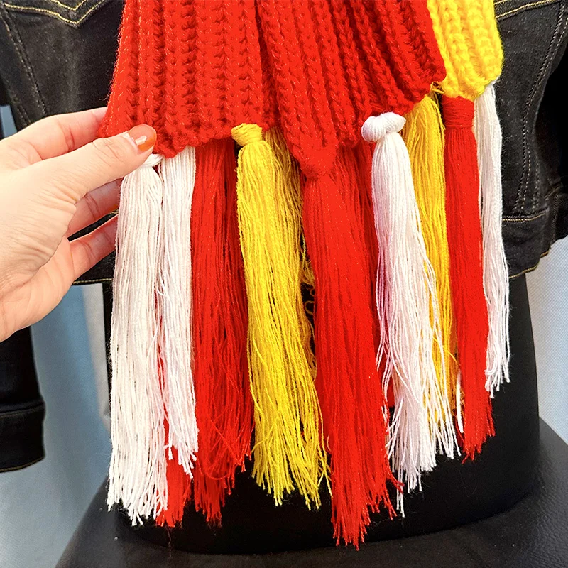 200*30CM Colorblock Woman Man Scarves Netherland Oeteldonk Carnival Scarves Winter Tassel Scarf Shawl Imitation Cashmere Scarf