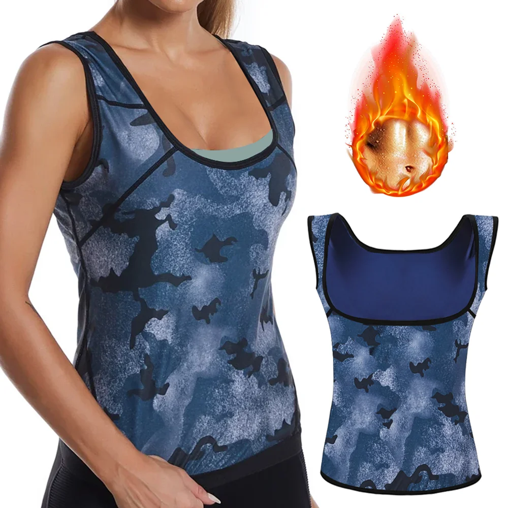 Sauna Vest for Women Weight Loss Workout Top Hot Sweat Tank Top Fitness Corset Top Slimming Shaper Sport Fat Burning Sauna Suits