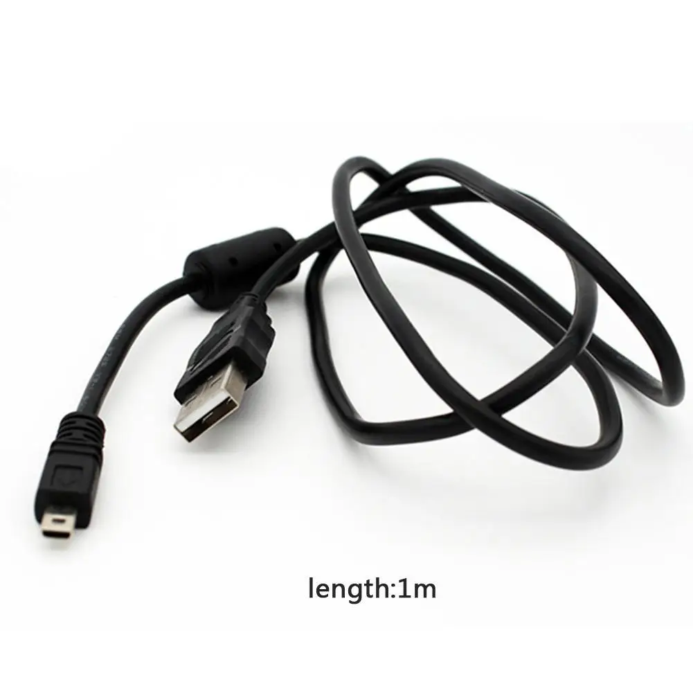 Black 6ft USB 2.0 Type A Male To Mini B Flat Male Camera USB Data Cable Cord For Nikon Coolpix Pentax Optio FinePix