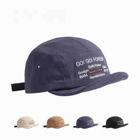 Fashion Wide Brim Cotton Baseball Cap Unisex Letter Embroidery Classic Color Outdoor Casual Sun Hat