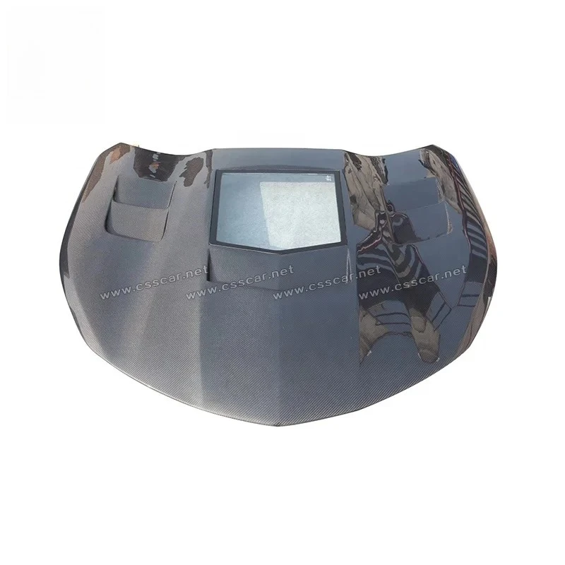 

For Chevrolet Camaro Carbon Fiber Transparent Glass Front Engine Hood Bonnet