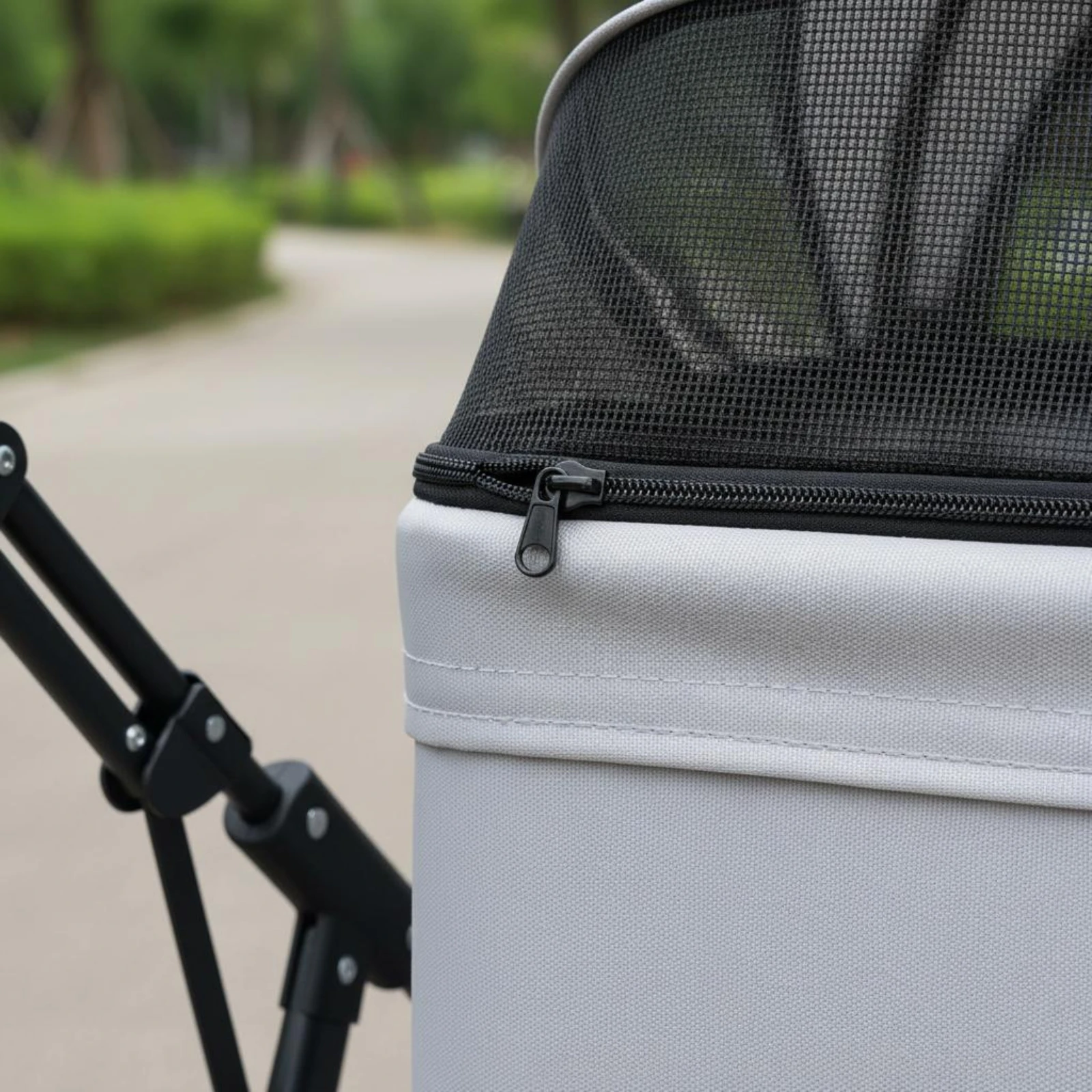 

Foldable Pet Stroller Carrier Ventilated Mesh Pet Stroller