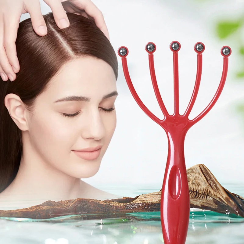 Five-claw Magnetic Bead Handheld Scalp Massager Neck Relax Comb SPA Hair Care Scratching Head Relief Pressure