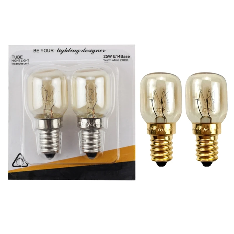 2pcs 220V E14 300 Degree High Temperature Resistant Microwave Oven Bulb Cooker Lamp Lighting Bulb