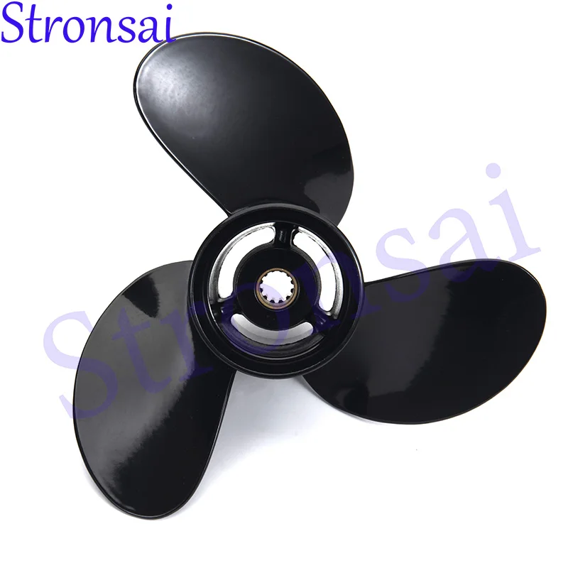 3B2-64517-1 المروحة 8.5*9 ؛ 8 1/2*9 لمحرك Tohatsu Mercury الخارجي 8HP-9.8HP 3B2W64517-1 3B2-64517 يستبدل محرك القارب