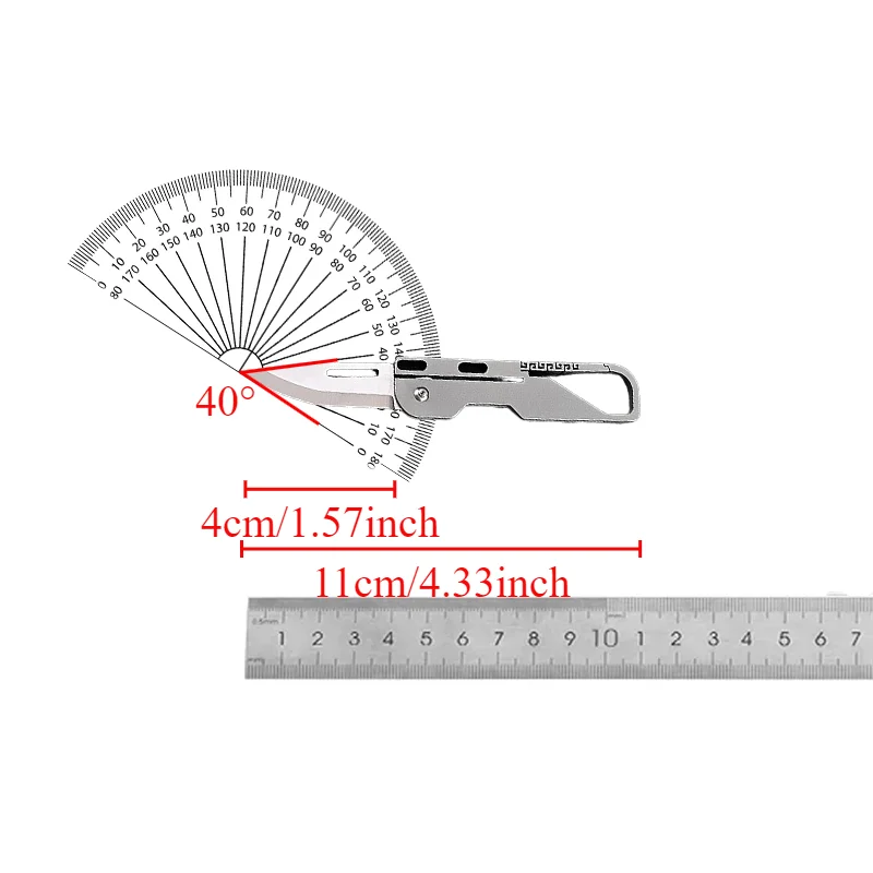 MINI nóż składany otwór kieszonkowy Outdoor EDC narzędzie samoobrony stop tytanu wysoka twardość D2 ostrze wieszak na brelok