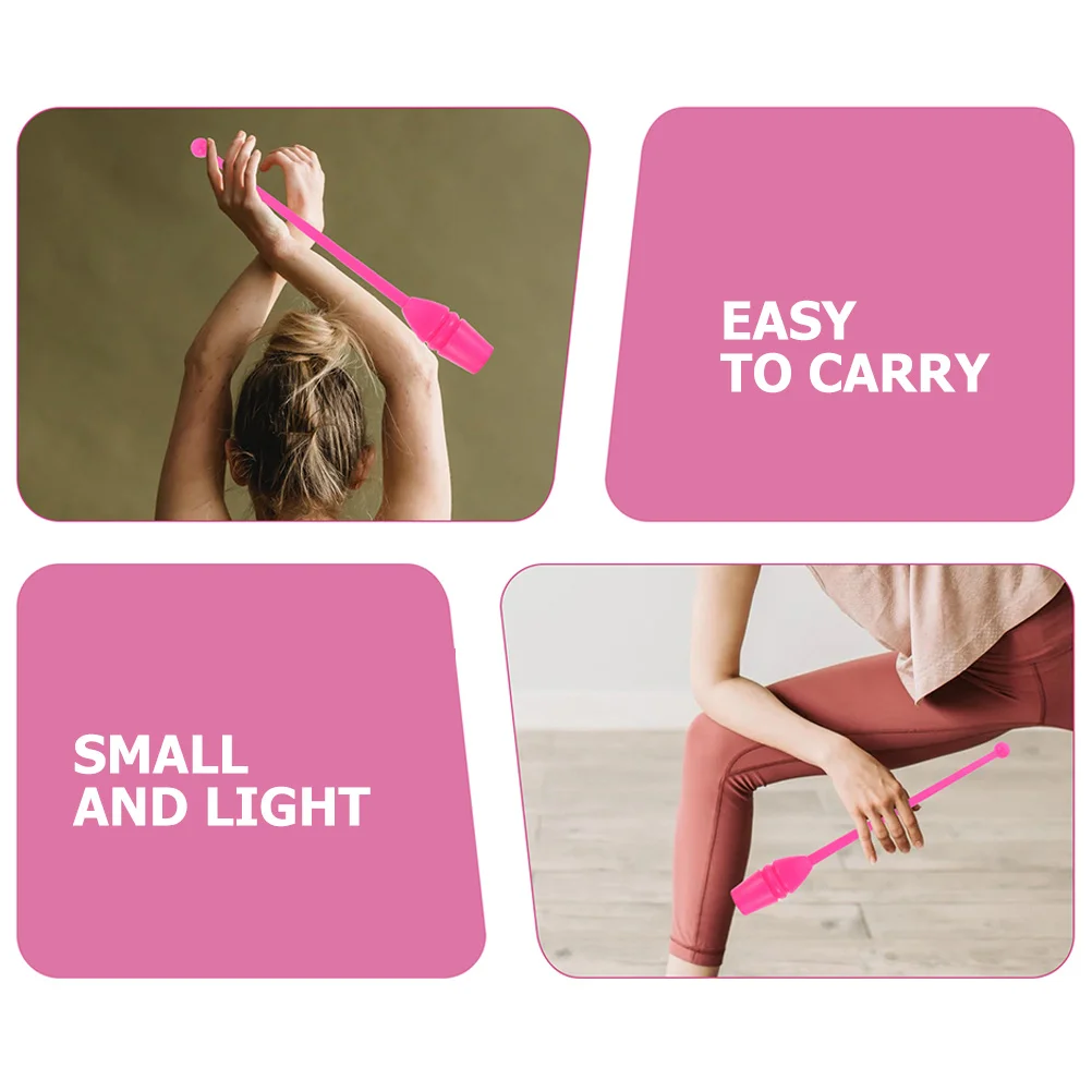 

2Pcs Adult Gymnastics Stick Colored Artistic Plastic Fitness Stick for Rhythmic Calisthenics Artistic Prop