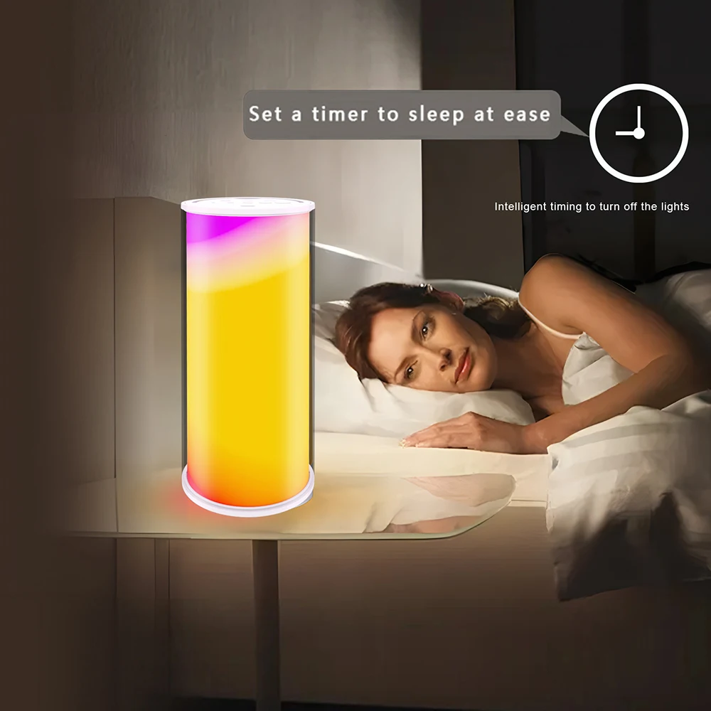 Tuya Smart WiFi Table Lamp RGBW Dimmable 12LED Light Touch Control Bedside Night Light Smart Life Control Via Alexa Google Home