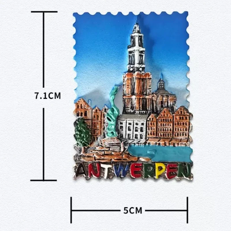 Belgium 3D Resin Fridge Magnet Brussels Bruges Antwerp Gent Landmark Tourist Souvenir Refrigerator Magnet Home Decor Gift
