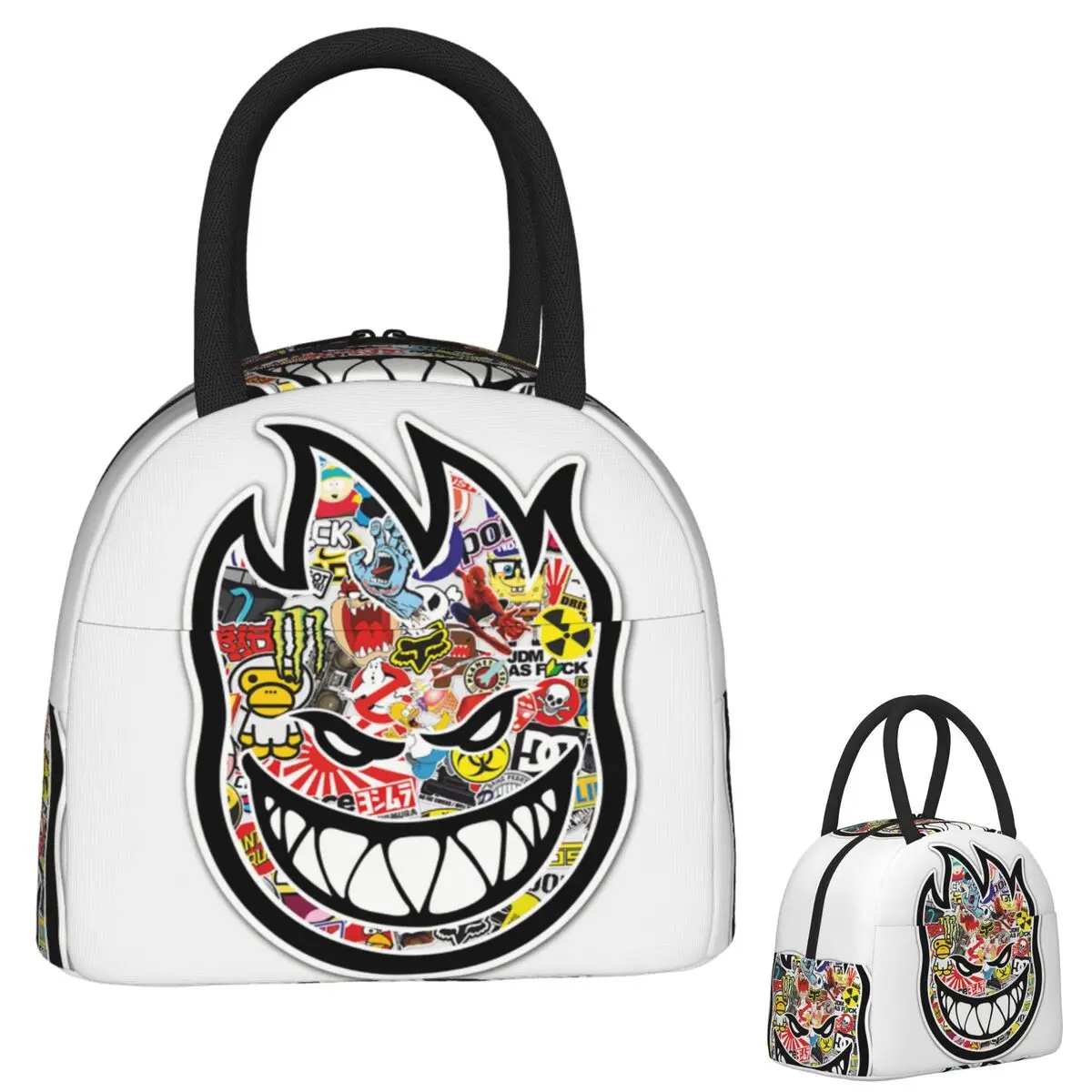 

Spitfire Скейт Сумки для обеда Изолированная коробка для бенто Портативная сумка для обеда Герметичные сумки для пикника Сумка-холодильник для женщин и девочек Офис