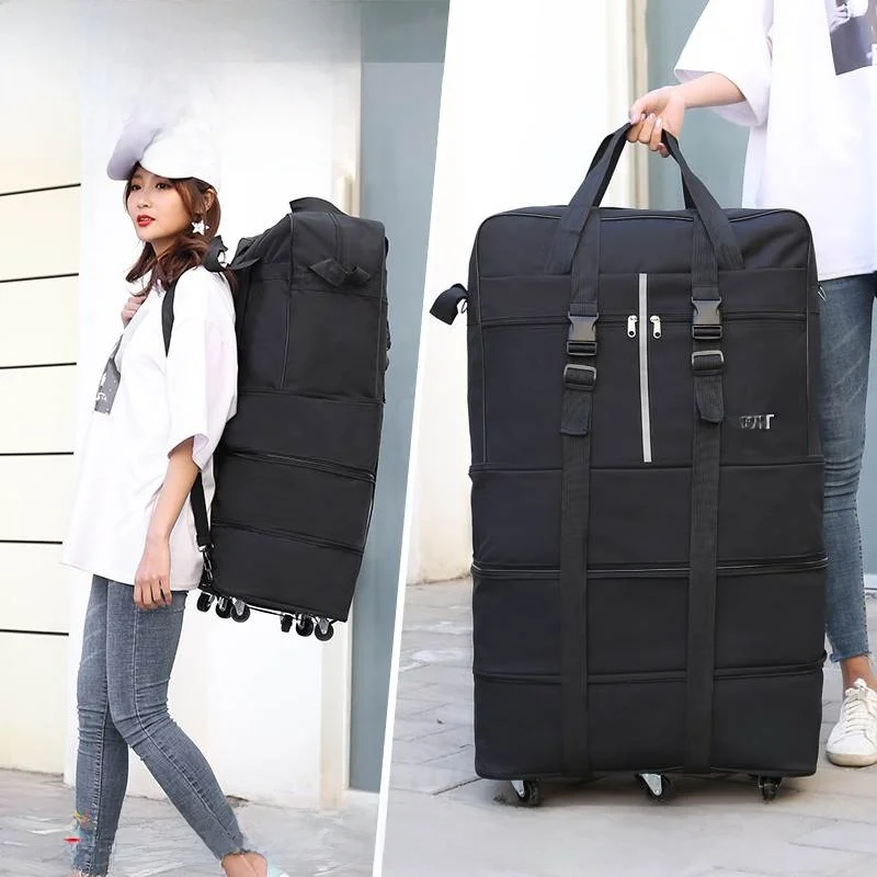 

Большой дорожный чемодан из оксфордской ткани 158 л с универсальными колесами для учебы за границей и путешествий, мужской чемодан для молодежи