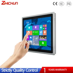 ZHICHUN 17 cal wbudowany przemysłowy ekran dotykowy komputer Tablet wygrać 10 Panel Pc kwadratowy ekran pojemnościowy Panel dotykowy Lcd Pc