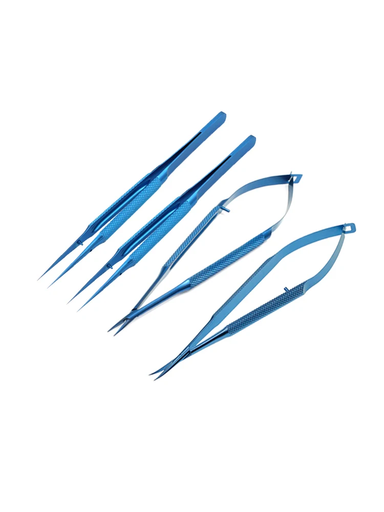 Microscopic Scissors Tweezers Needle Holding Forceps Ophthalmic Microsurgery Exercise Set Of Instruments Hand Surgery Suture